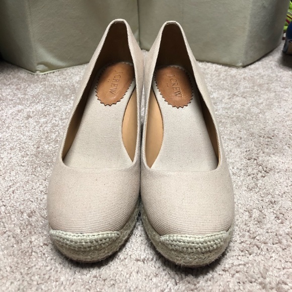Beige J Crew Wedge - Woven Heel - Picture 3 of 4